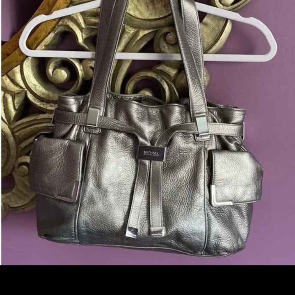Michael Kors Silver Satchel Shoulder Bag